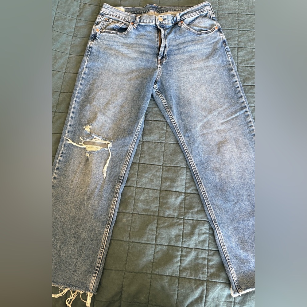 Distressed Gap Jeans, 90s Mid-Rise size 12
